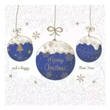 Салфетки бумажные 33*33 Арт Букет Три синих шара, 3 сл., 20л