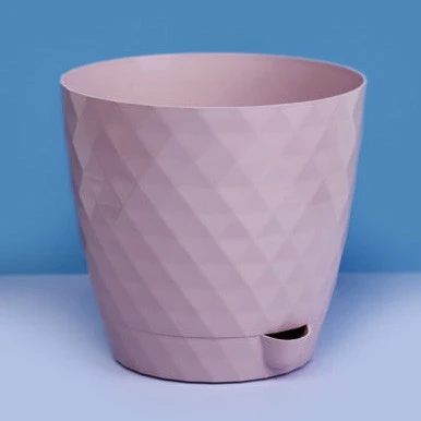 Горшок для цветов пластиковый 3л d-18см "Румба" с подоном бисквитный 