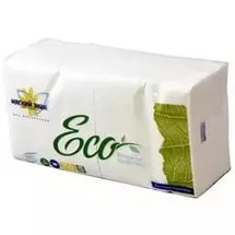 Салфетки бумажные МЯГКИЙ ЗНАК ECO 1 сл., 250л, белые