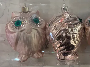 Елочные игрушки "Brilliant Owl" 8 см (набор 2 шт), Серебро