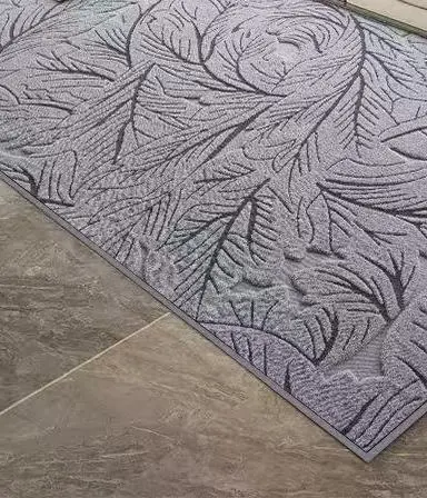 Коврик для ванной 80*120 "Флора" серый