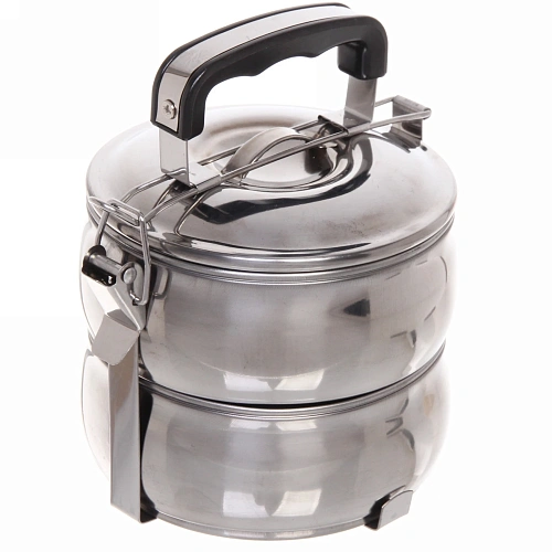 Контейнер для продуктов металлический 13,511см 2 уровня, круглый_5