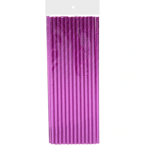 Трубочка для коктейля "Волшебство" 19,5 см d-6 мм (набор 25 шт), Фиолетовый