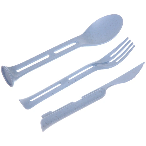 Набор столовых приборов ЭкоЛайф 3шт (ложка, вилка, нож) голубой_4