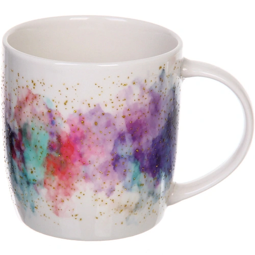 Кружка керамическая 330мл Краски, микс цветов, белая_3