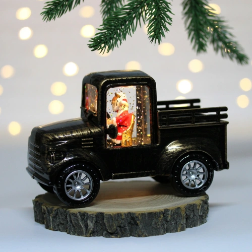 Сувенир с подсветкой "Сказочная машина" 15,5*7*9,5 см, Бронза (работает от батареек LR44*3)