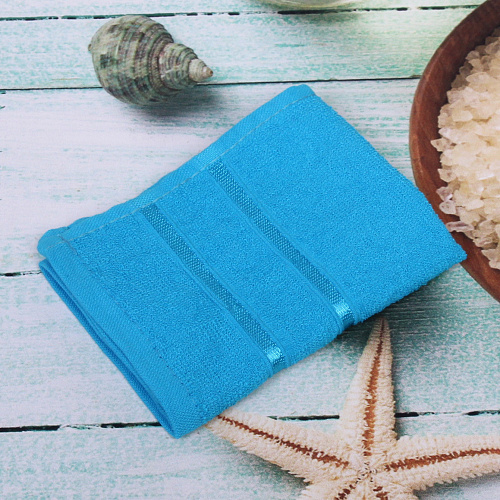 Полотенце махровое 3030см LUNA цвет голубой 06000 плотность 360грм2_8