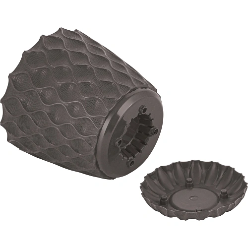 Горшок для цветов пластиковый 1,4л d-14,5см Wave с дренажной сеткой и съемным поддоном, горький шоколад_5