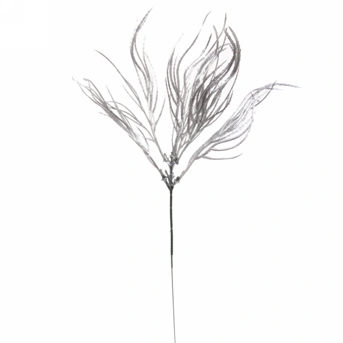 Ветка декоративная "Лесная принцесса" 23 см, Серебро