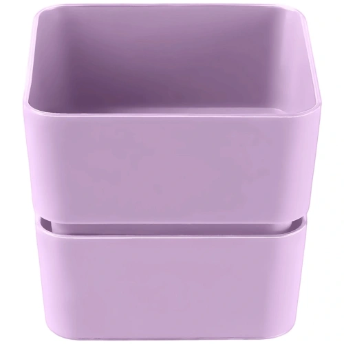 Кашпо для цветов пластиковое 0,45л 9,6*9,6*8,6см "Фиори" Арт Лаванда