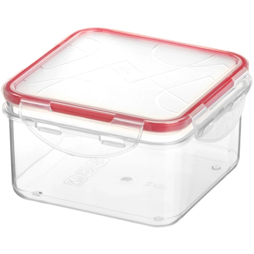 Контейнер для продуктов "Modena" квадратный 0,7л с защелками (бесцветный)
