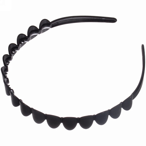 Ободок для волос пластиковый Province - Sofia, кружки, микс 6 цветов, 1,2 см_9