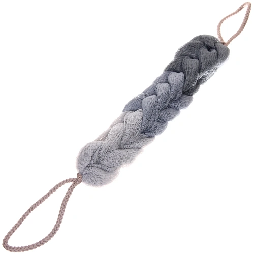 Мочалка для тела "PREMIUM - BOTAGA", цвет чёрный / серый, 46*29*5,5см, 60грамм (зип пакет и наклейка Ultramarine)