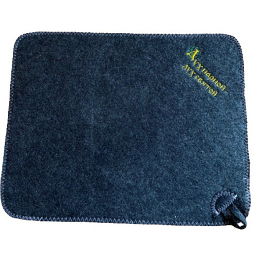 Коврик банный с вышивкой "Дух парной, дух святой", цвет серый. без упаковки