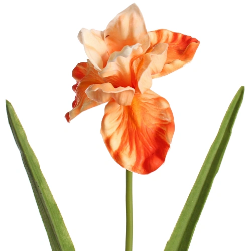 Цветок искусственный Natur 60см Ирис оранжевый_6