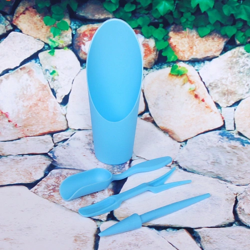 Набор садовых инструментов Алоэ для пересадки саженцев,суккулентов 4 предмета, цвет голубой_8