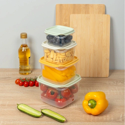 Набор контейнеров 4шт (0,25л+0,45л+0,75л+1,2л) микс_2