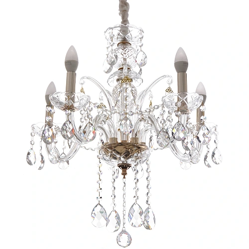 Люстра подвесная в стиле барокко "Bottega" 5*40Вт 25-S9014 со стеклянными основаниями (5 ламп, 40 ВТ)