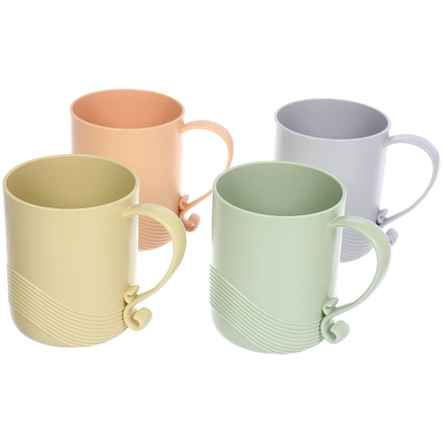 Кружка пластиковая 520мл "Волна", микс цветов