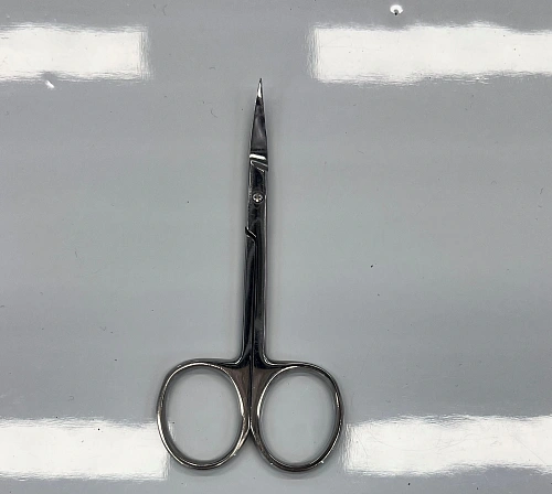 Ножницы для маникюра из нерж. стали "Ultramarine", цвет хром, 10*4,7*2,5см/дл. шир. лезвие