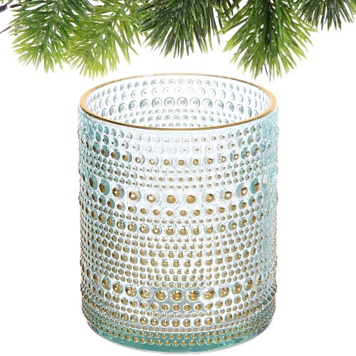 Подсвечник Хрустальный блеск 8,510 см, Голубой_3