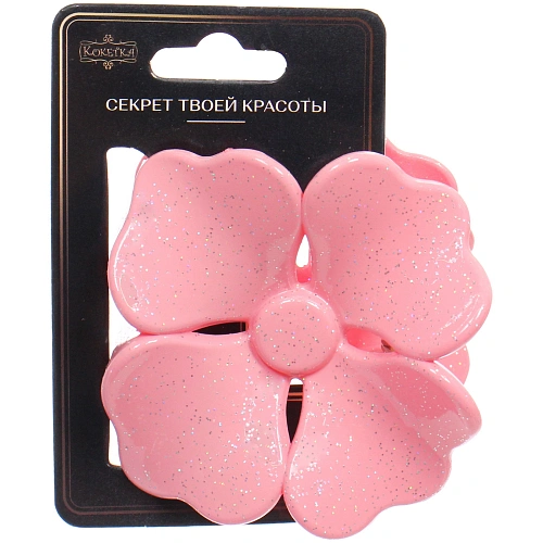 Заколка - краб для волос AKS - SALVATORE, микс 6 цветов, нежный цветок, 6,56,5см _6