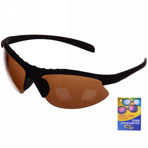 Очки солнцезащитные спортивные " SPORT Style - матовые", цвет коричневый