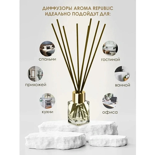 Ароматический диффузор в стеклянном флаконе 30мл №64 Mystery shine AROMA REPUBLIC_6