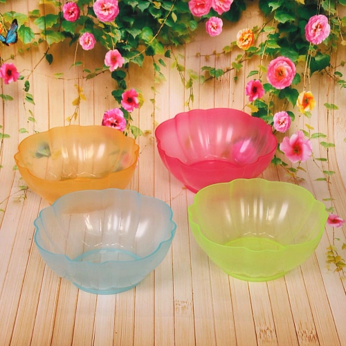 Салатник пластиковый 400мл Радуга в наборе 4шт 135см, цвета микс_3