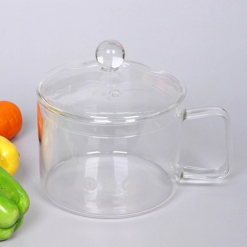 Кастрюля из боросиликатного стекла 1,35л Хай-Тек со стеклянной ручкой_10