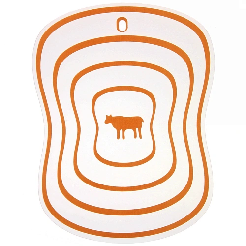 Доска разделочная пластиковая гибкая 20*15см "Мясо"