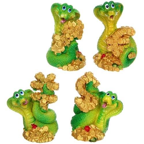 Фигурка новогодняя "Змея - Денежный поток" 3,5*3,5*5,5 см