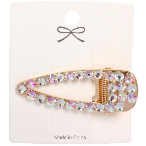 Зажим для волос 1шт на блистере "Pro kapli", капля, цвет золото, 8*2,5см