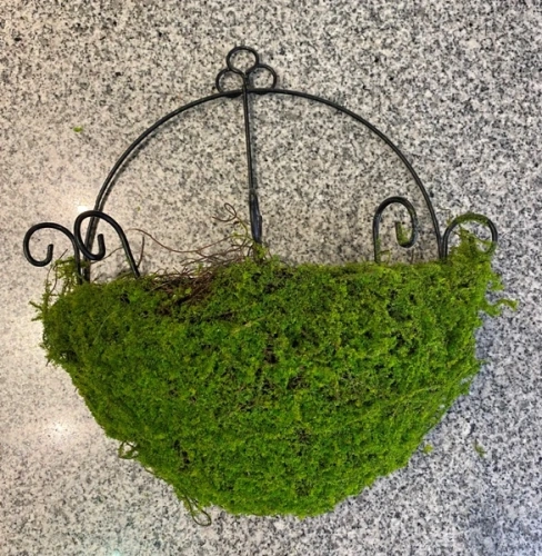 Кашпо для цветов "Сфагнум" с кокосовым волокном, настенное d=30см, мох
