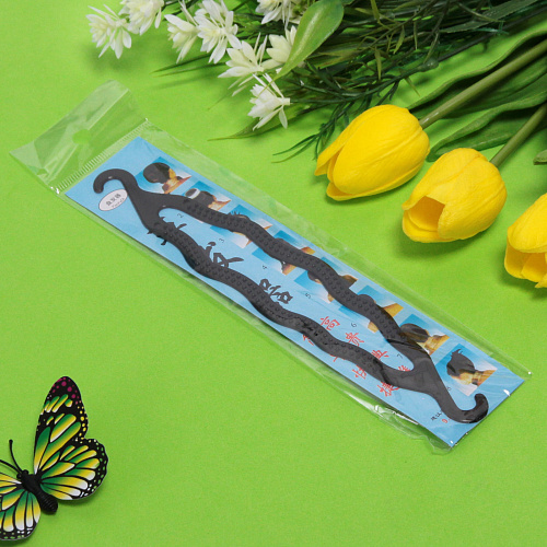 Заколка для волос на блистере Твиста, цвет черный, 20,54,5см_3