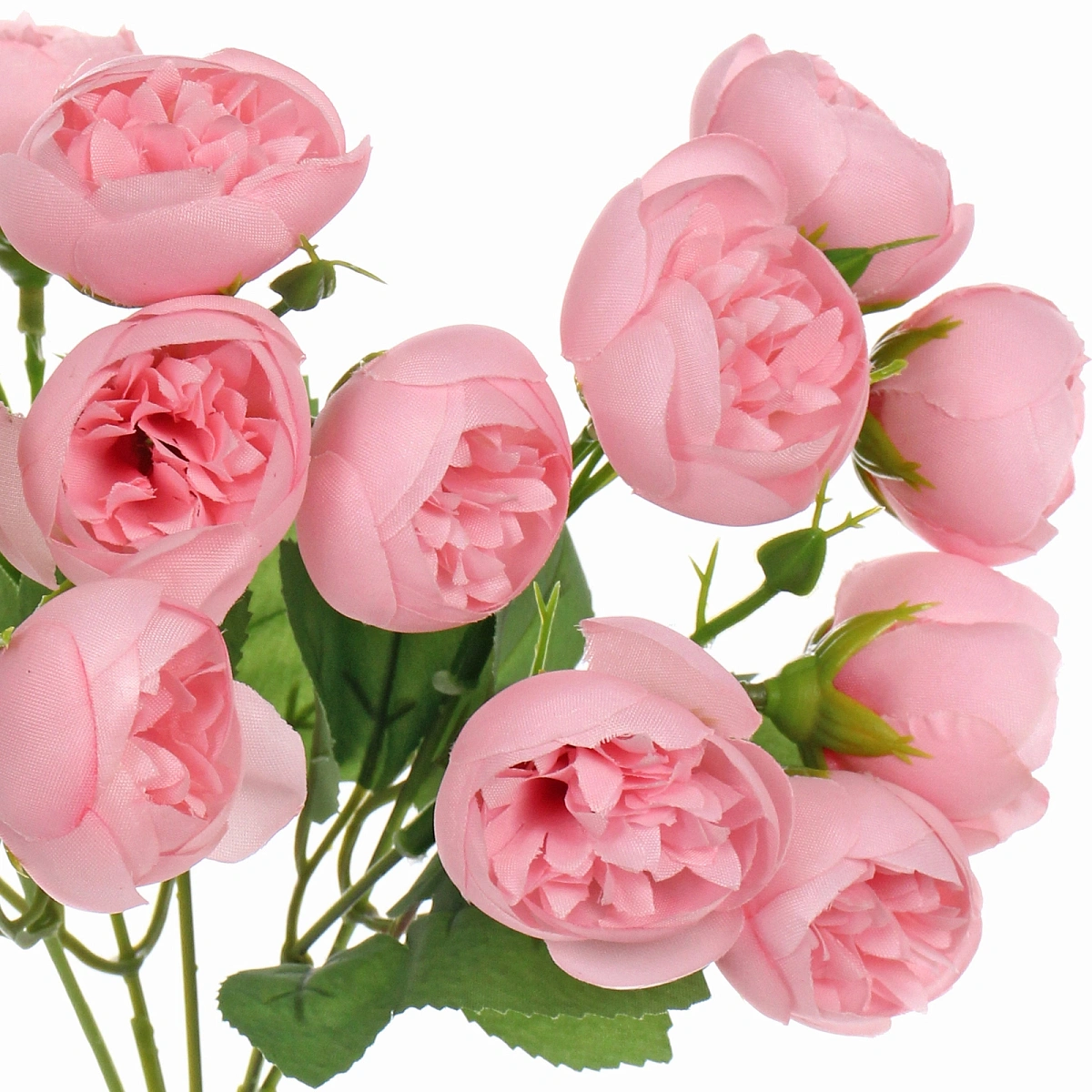 Искусственные цветы "Розочки" 30см 15 цветков розовые