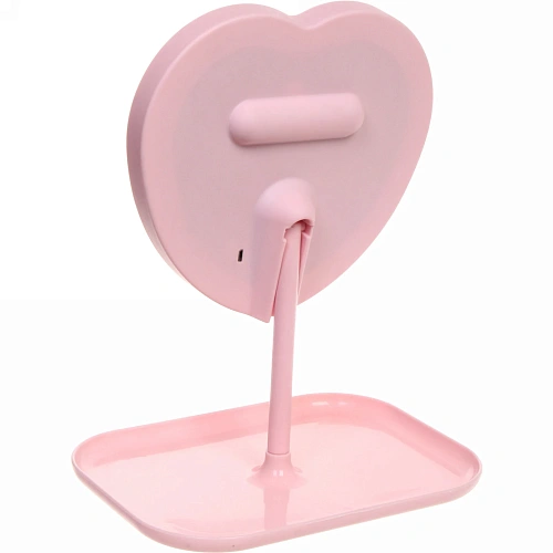 Зеркало настольное с подсветкой на подставке Mary Touch - Heart, цвет розовый, USB, 2029см_8