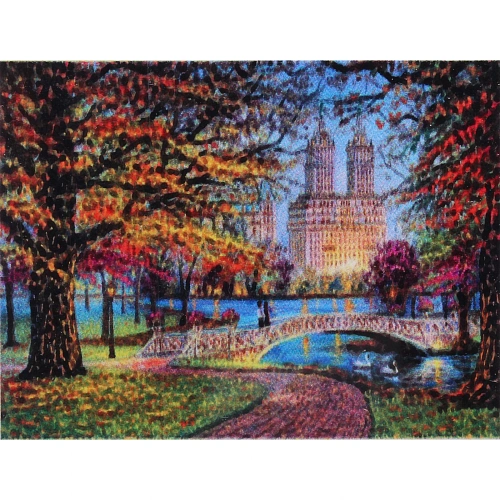 Алмазная мозаика в рулоне 3040см полная выкладка DIAMOND, Золотая осень_4