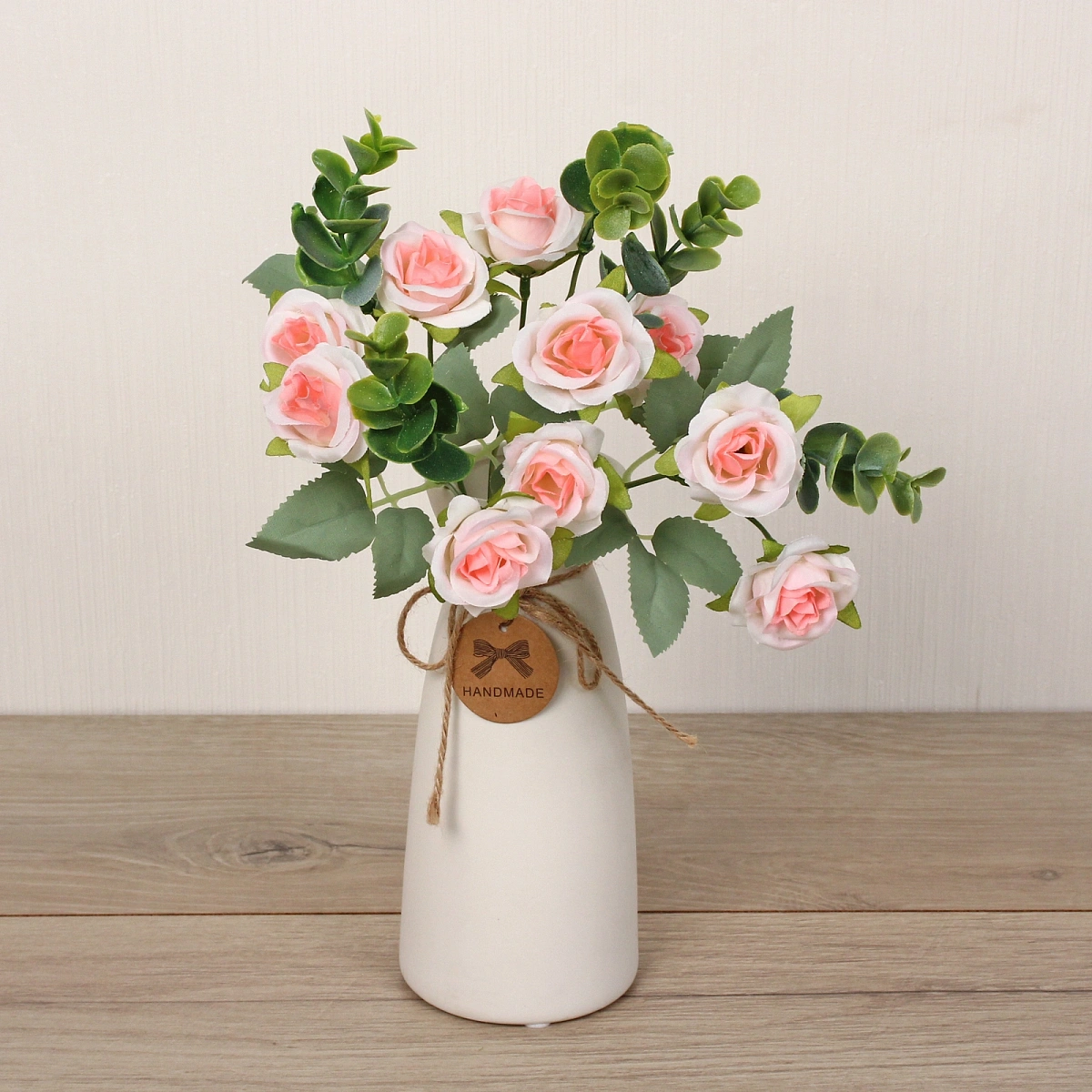 Искусственные цветы "Волшебство лета" 30см Розочки 10 цветков розовые