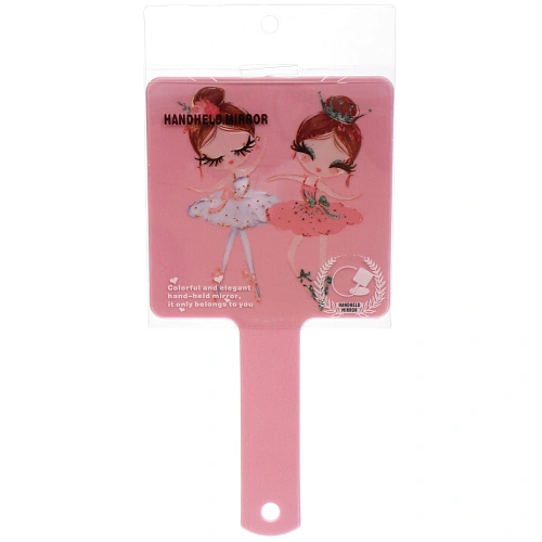 Зеркало косметическое БАЛЕРИНЫ, микс 4 дизайна, 23,412см (PVC подвес) _8