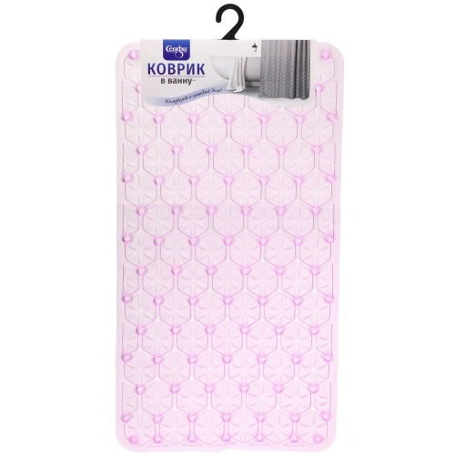 Коврик в ванну 67х37 "Эллада" розовый