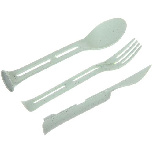 Набор столовых приборов ЭкоЛайф 3шт (ложка, вилка, нож) мятный_4