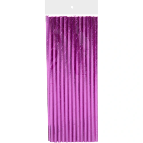 Трубочка для коктейля "Волшебство" 19,5 см d-6 мм (набор 25 шт), Фиолетовый