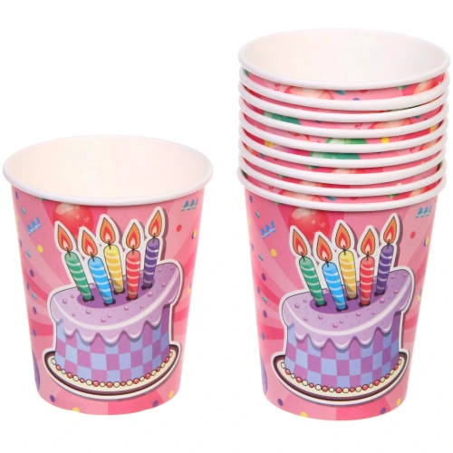 Стакан бумажный 0,2л в наборе 10 шт "Тортик"