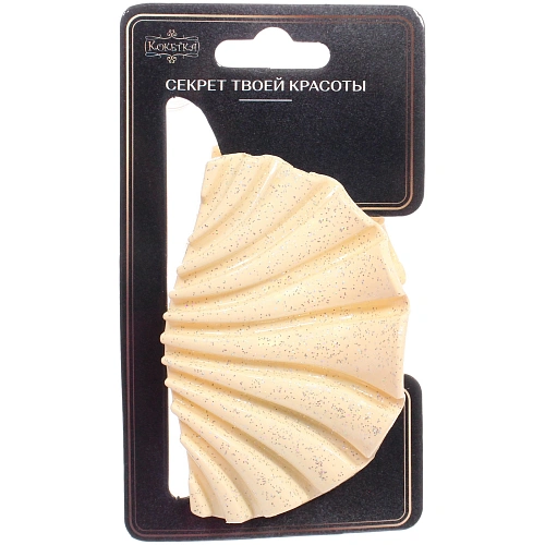 Заколка - краб для волос AKS - MANTANA, микс 6 цветов, ракушка, 85см _4