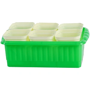 Набор для рассады на 6 стаканов "Дом и Дача" 247*166*90 мм 250мл цвет микс