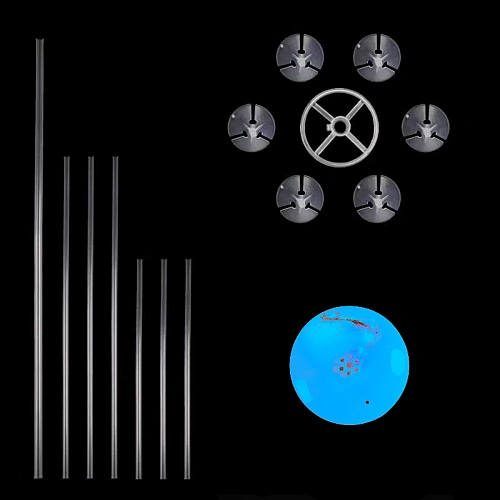 Подставка для шаров светящаяся Веселье (основа, 7 палочек с держателями) 673555 см, прозрачный_4