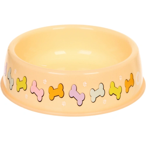 Миска пластиковая "МОЙ БРО - Вкусная косточка!, цвет бежевый, 21*6,5смм (логотип на миске) 700мл