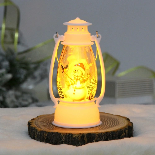 Сувенир с подсветкой "Лампа - Снеговик" 6*6*13 см, Белый