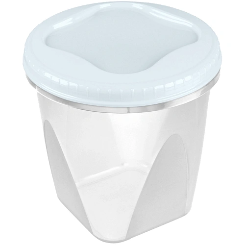 Банка с завинчивающейся крышкой "Тондо" 0,65л светло-голубая С285СГЛ